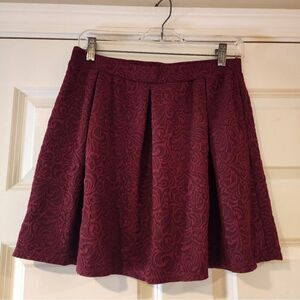 Joe Boxer maroon pleated mini skirt L Juniors